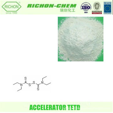 Chine Fournisseur Caoutchouc Compounds Meilleur Produits Chimiques Suppléments C10H20N2O3S CAS NO.97-77-8 Accélérateur TETD